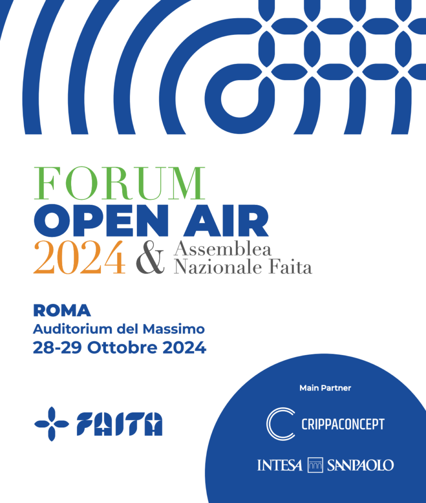 locandina forum open air 2024. Turismo all'aria aperta