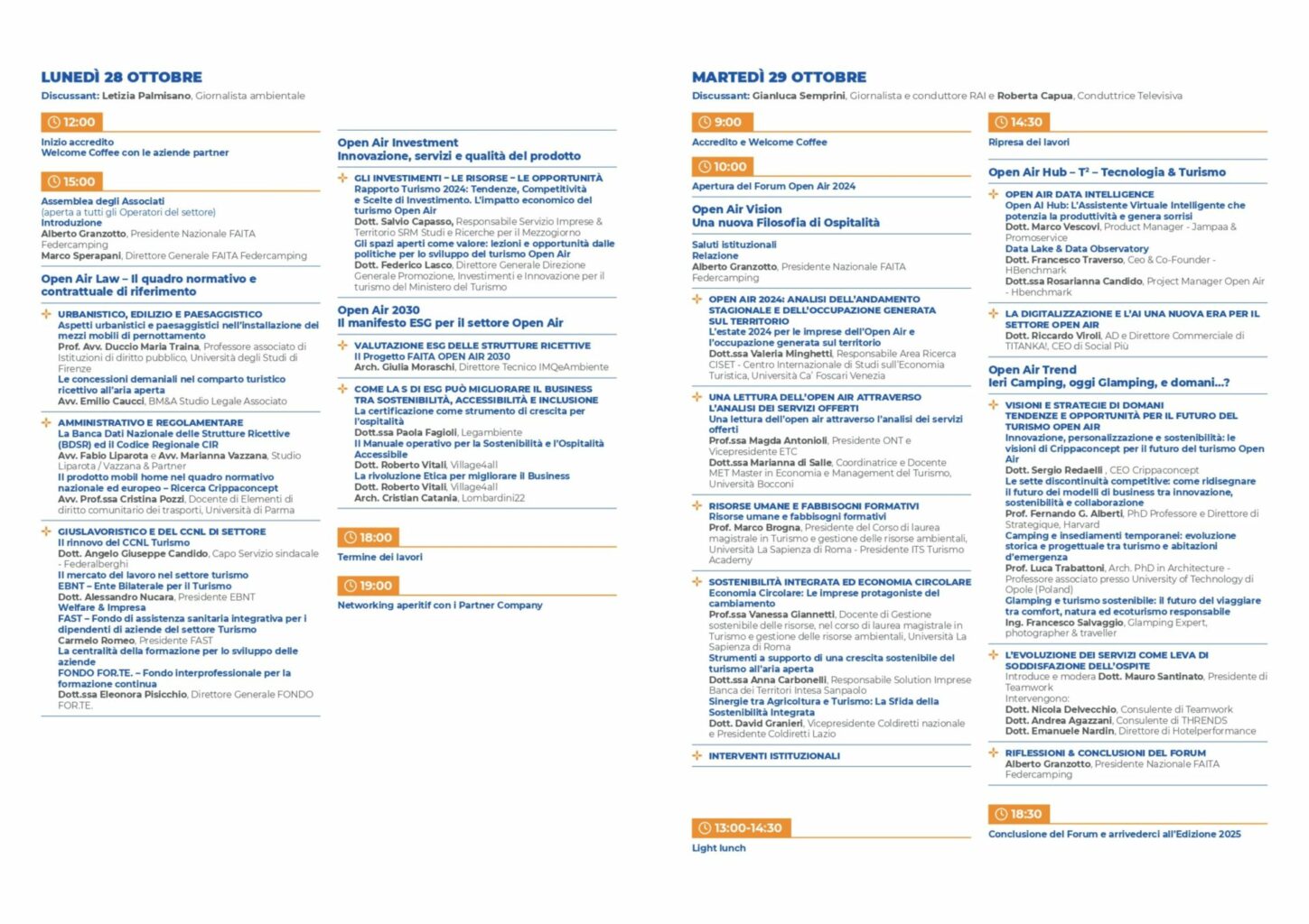 programma completo Forum Open Air 2024 roma
